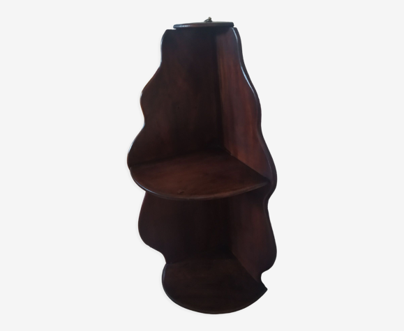Etagère encoignure murale en bois 1900