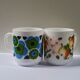 Vintage Lotus and Apple Arcopal Mugs