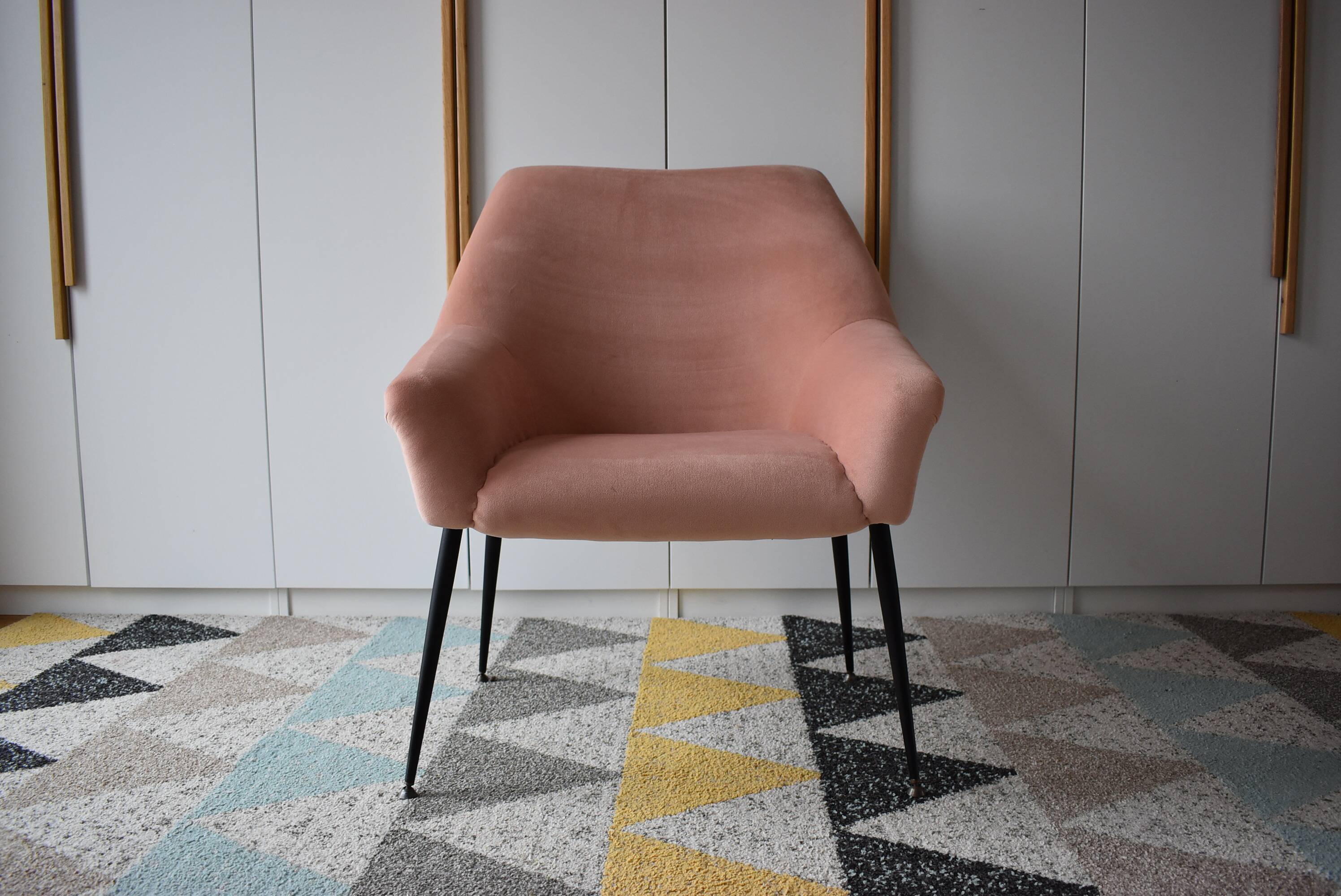 Vintage armchair Shell, 1960s,Deutsche Democratische Republic,restored