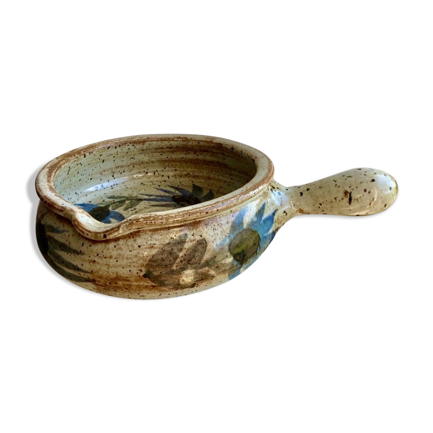 Ceramic pan XXth signature to be identified