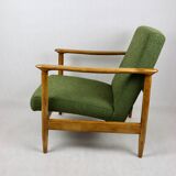 Light Green Boucle GFM-142 Armchair attributed to Edmund Homa, 1970s