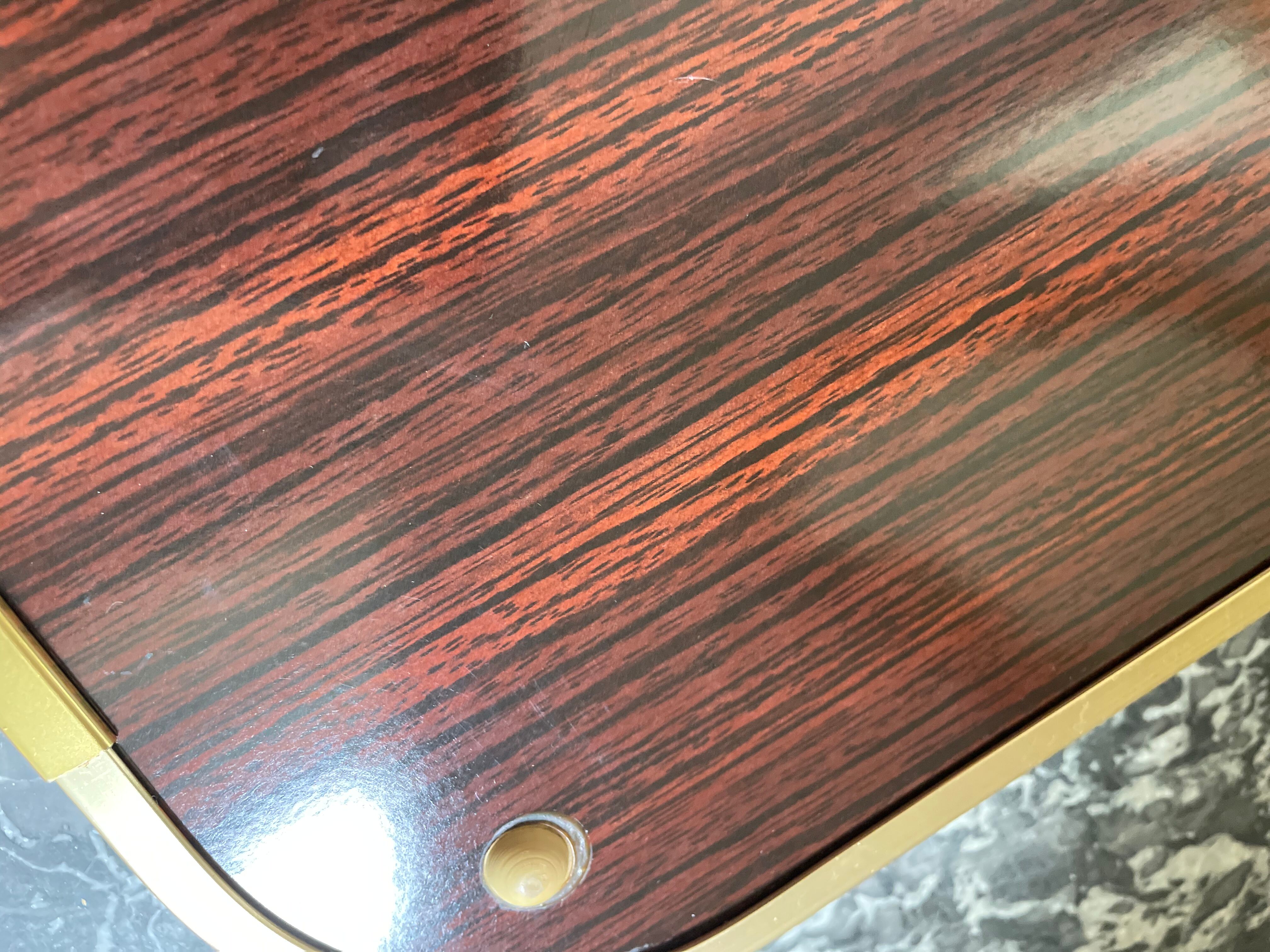 Vintage brass and formica tray 1950s
