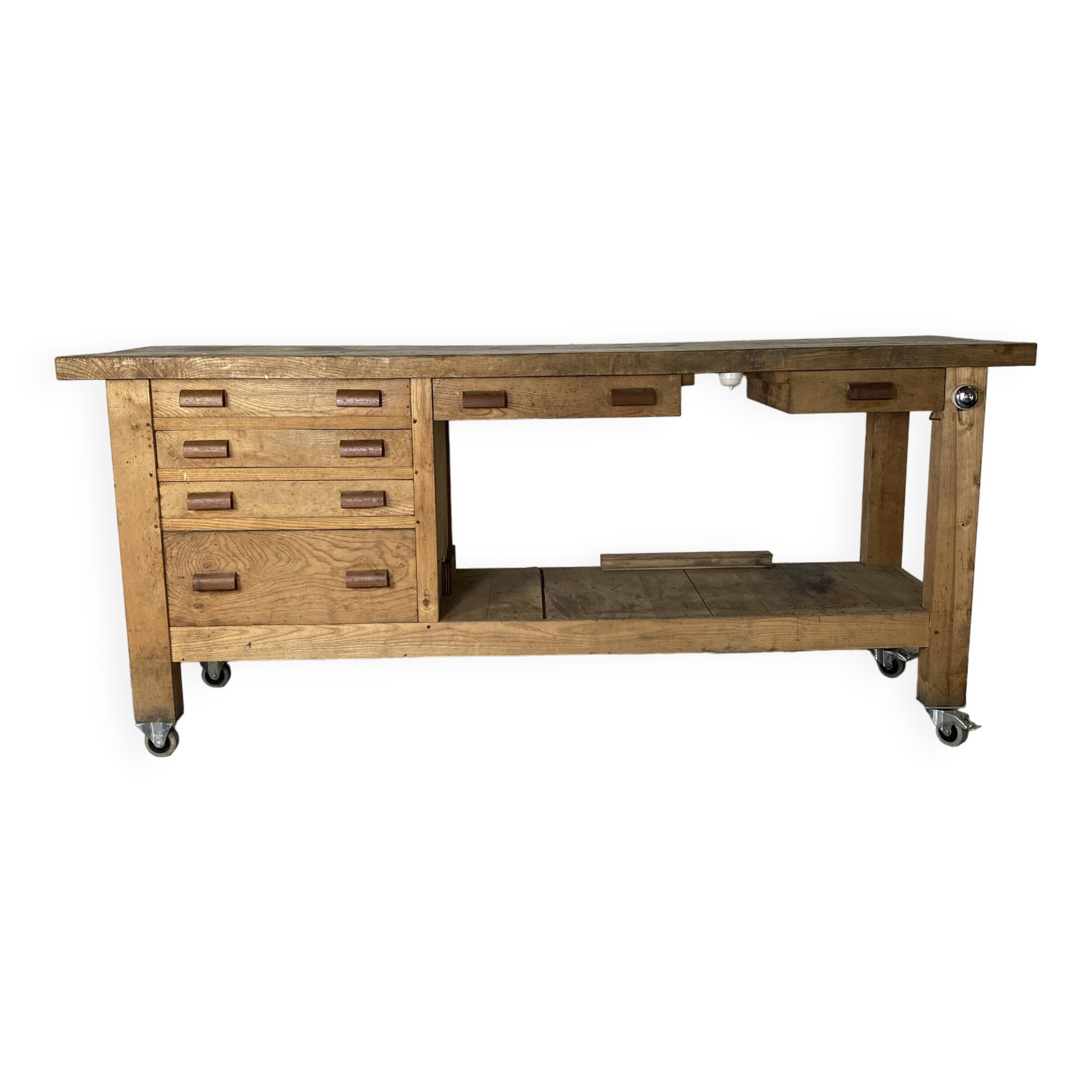 Workbench on wheels - 225 cm