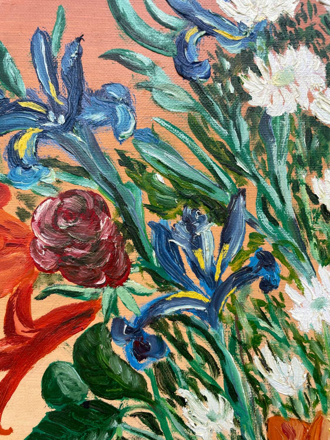 Painting of a bouquet / oil painting on canvas