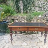 Flat desk double sided mahogany era XIX TH century