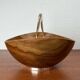 Mid-Century Modern Teak and Silver Plated Metal Bowl from Grasoli, Italy, 1960s