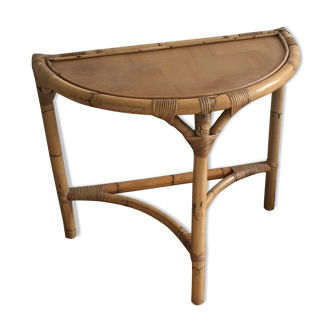 Vintage rattan console