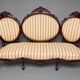 Antique baroque canapé. Mahogany, carved.