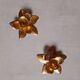 Brass flower candlesticks, 1970.