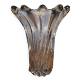 Molded glass tulip vase