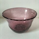 Large Biot style bubble glass salad bowl