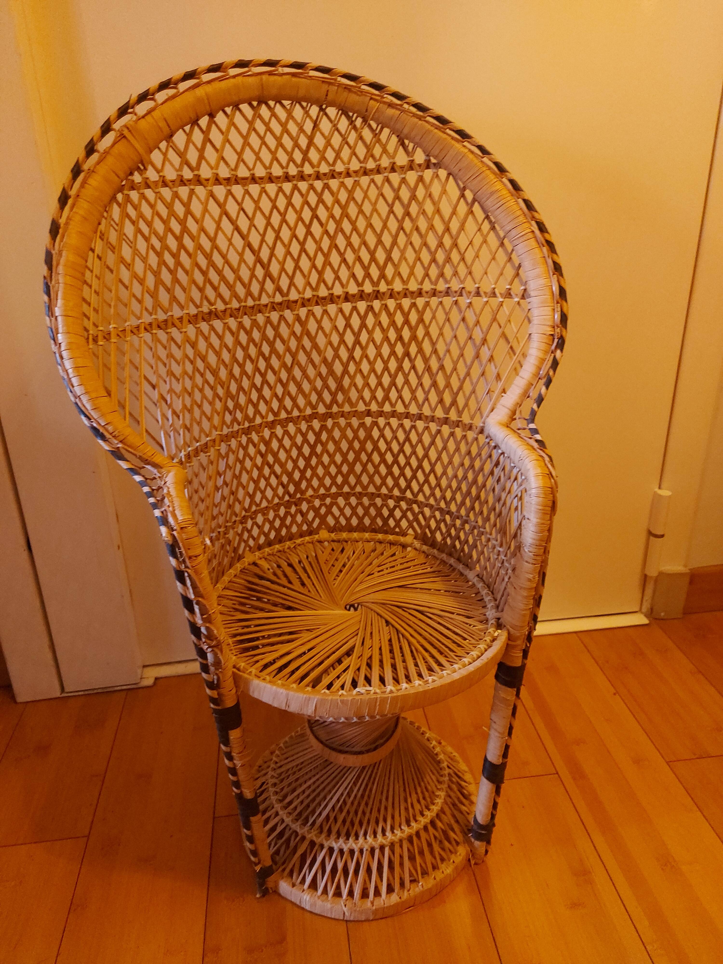 Emmanuel rattan armchair for children