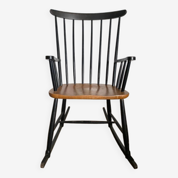Fauteuil Rocking chair design scandinave attribué à Inge Andersson vintage 1960