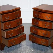 Georgian Style Bedside Tables with Drawers, Set of 2