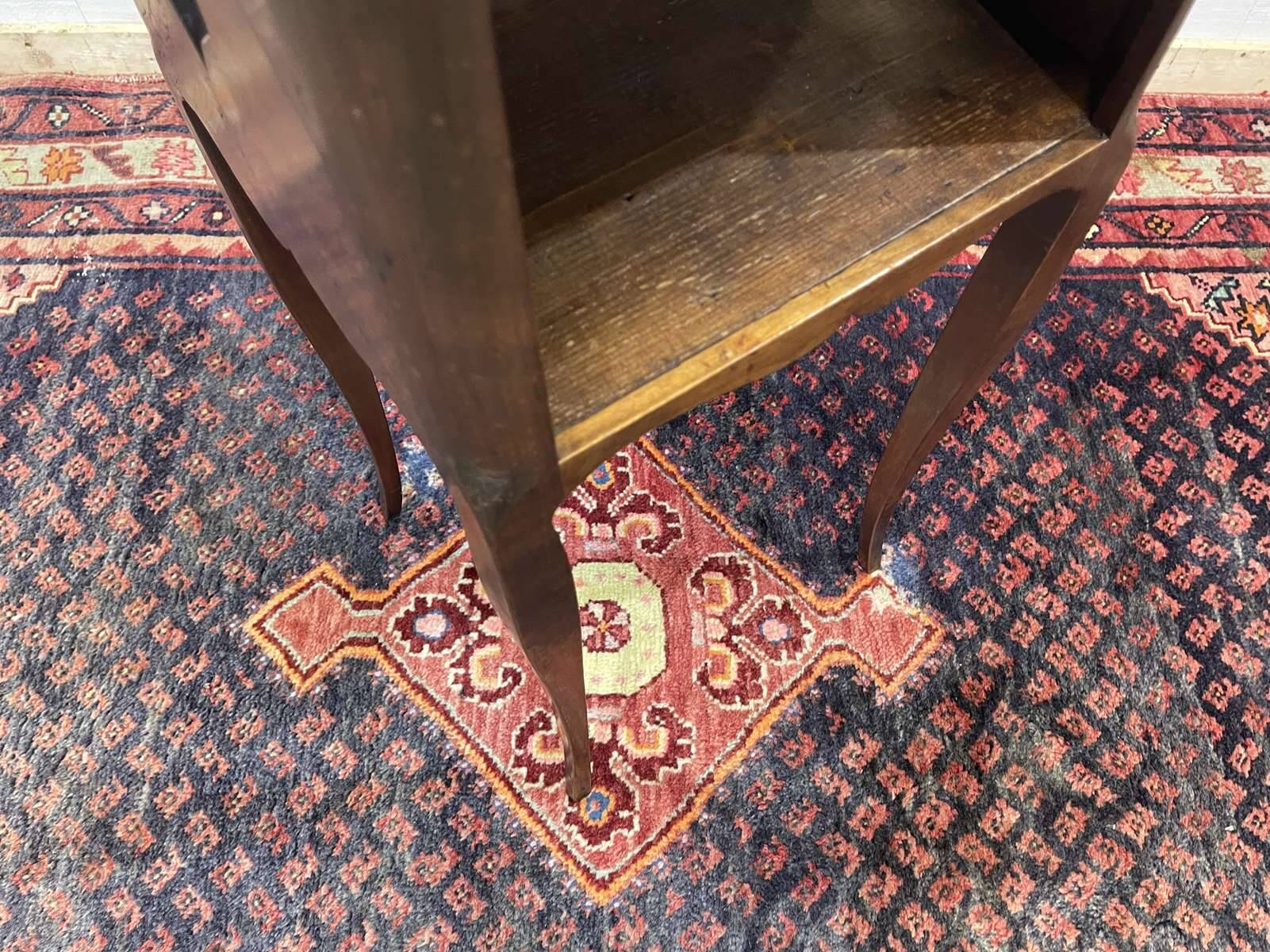 19th-century bedside table in cherry wood