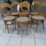 Suite of 6 chairs Bistrot Baumann Model Seagull 1987