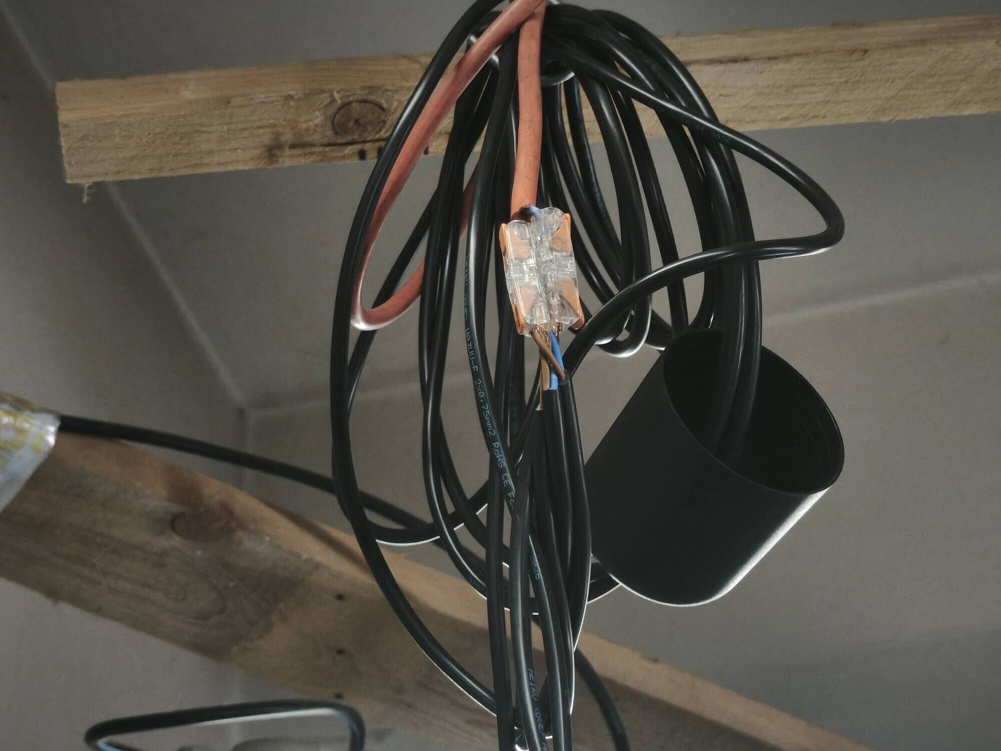 A.L.F. Firenze Italian Industrial Three-Light Chandelier, 1970s