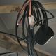 A.L.F. Firenze Italian Industrial Three-Light Chandelier, 1970s