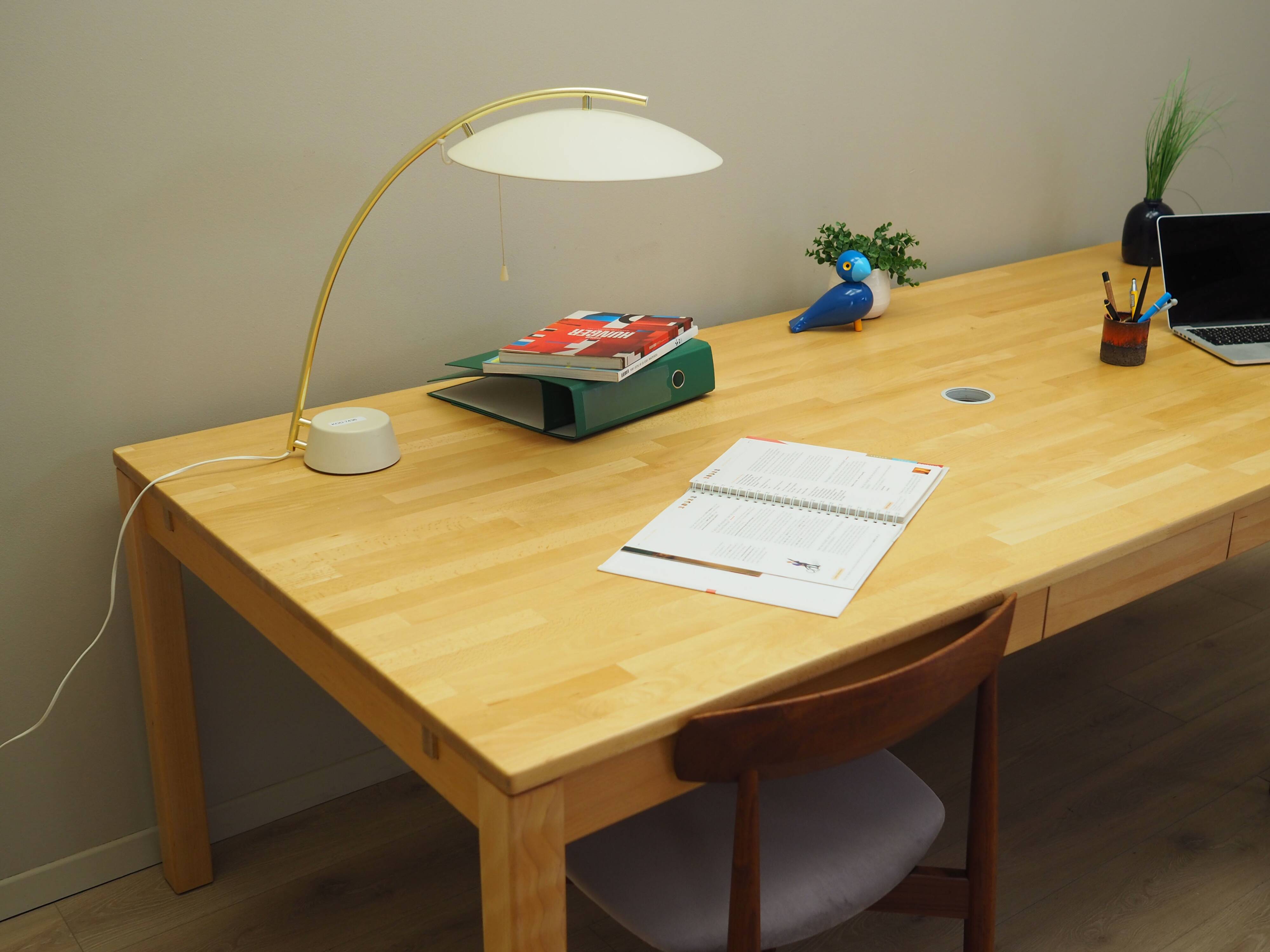 Beech desk, Danish design, 1980s, production: Denmark