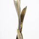 Maison Honoré. Gilded brass floor lamp. Circa 1970.