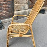 Rattan armchair circa 1960