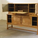 Vintage 1960s oak cabinet - cupboard style of Danish design Henning Kjærnulf