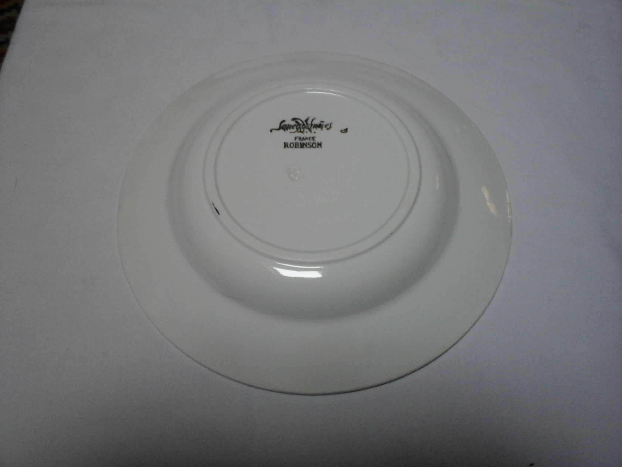 Set of 4 hollow plates, robinson model, from the Sarreguemines