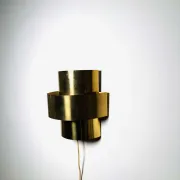Gold Coloured Layered Wall Lamp By Anvia Nederland, The Netherlands, 1960S