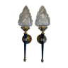 Pair of torch wall lamps