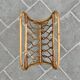 Vintage bamboo and wicker magazine rack