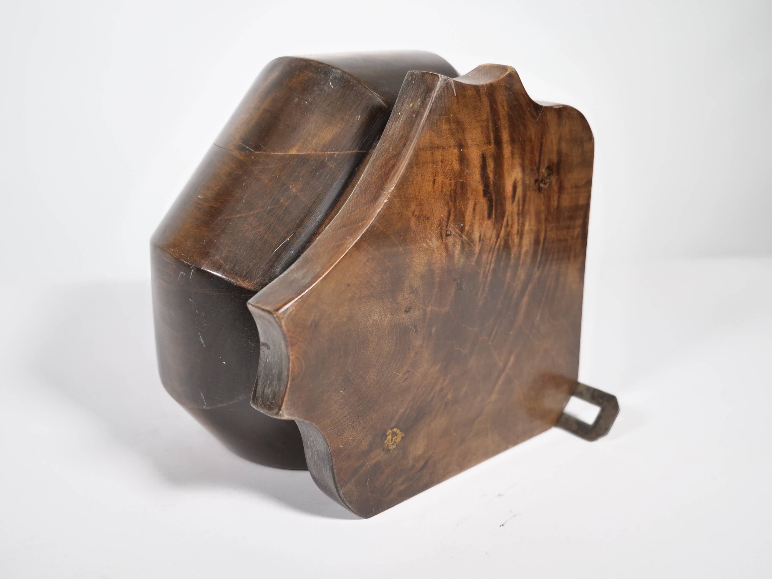 Antique Baroque Corner Shelf – Solid Walnut, 1900