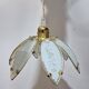 Glass flower rimmed with brass