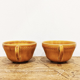 2 cups and saucers vintage '70 honey color