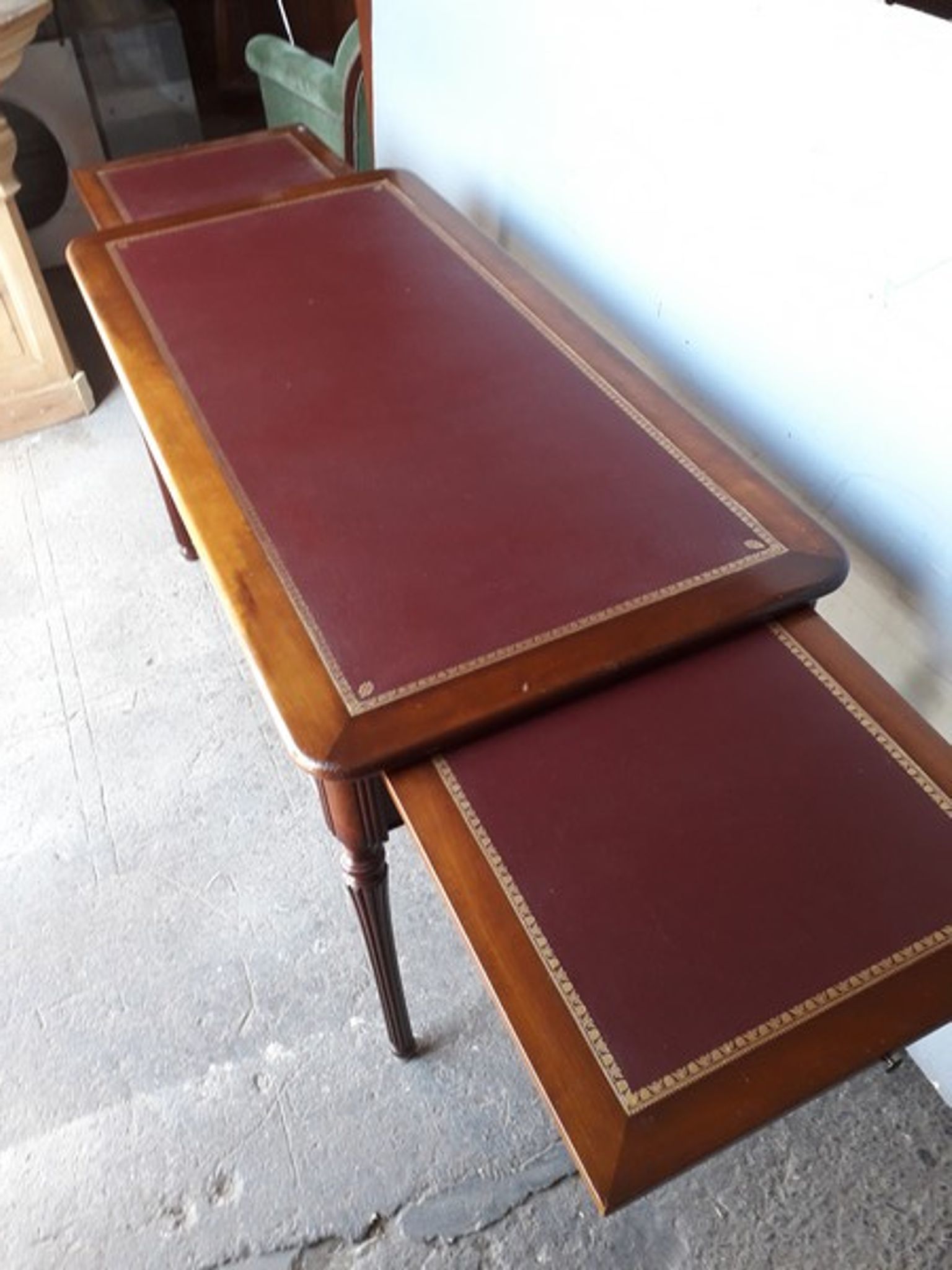 St Louis 16th solid cherry writing desk mid 20th century