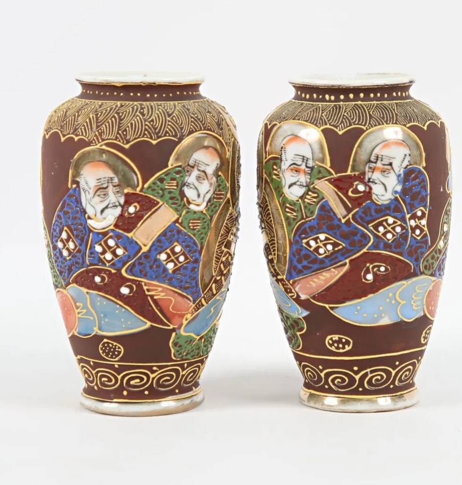 Pair of Satsuma vases