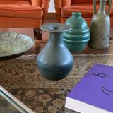 Vase vintage en céramique bleu clair, France 1960
