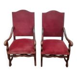 Pair of Louis III style armchairs