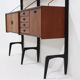 Teak Wall Unit by Louis van Teeffelen for WeBe 1950's