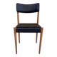 Chaise scandinave hêtre et skaï