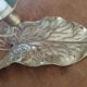 Antique bronze ivy leaf candle holder