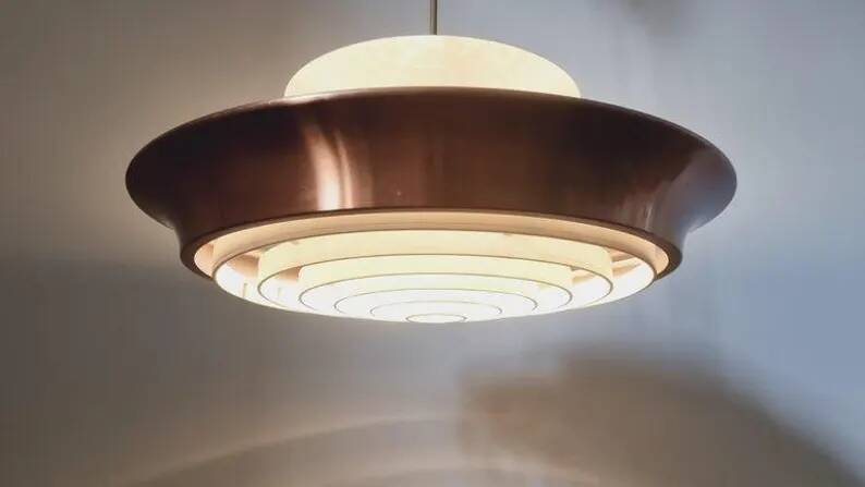 Rare Midcentury Pendant in Style of Louis Poulsen, Denmark, 1970s