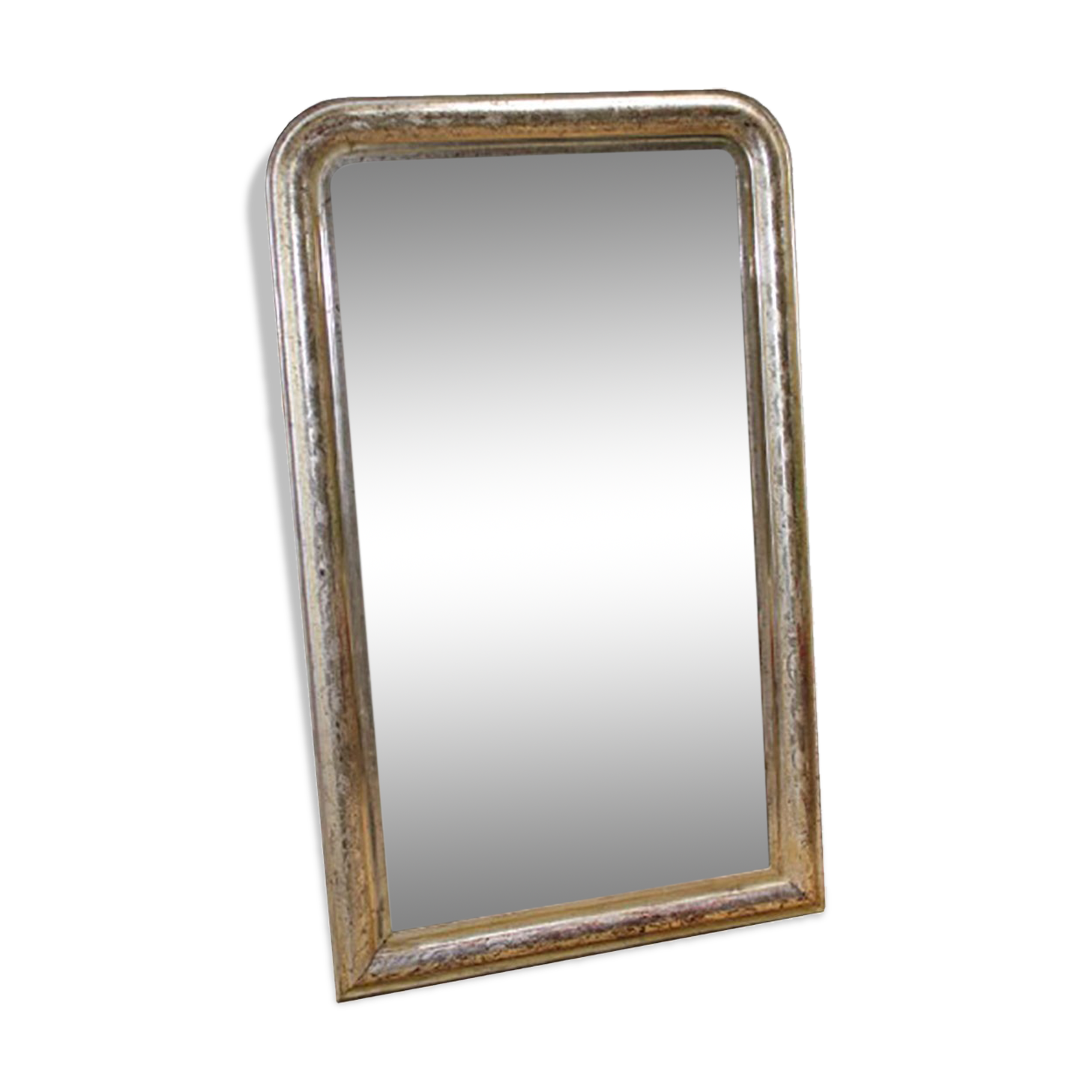 Decorative mirror in silver gilt of the 19th century 84x139cm