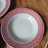 Lot n°2 Six soup plates FB85 Badonviller
