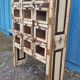 Meuble de marchand - chiffonnier 12 tiroirs en teck