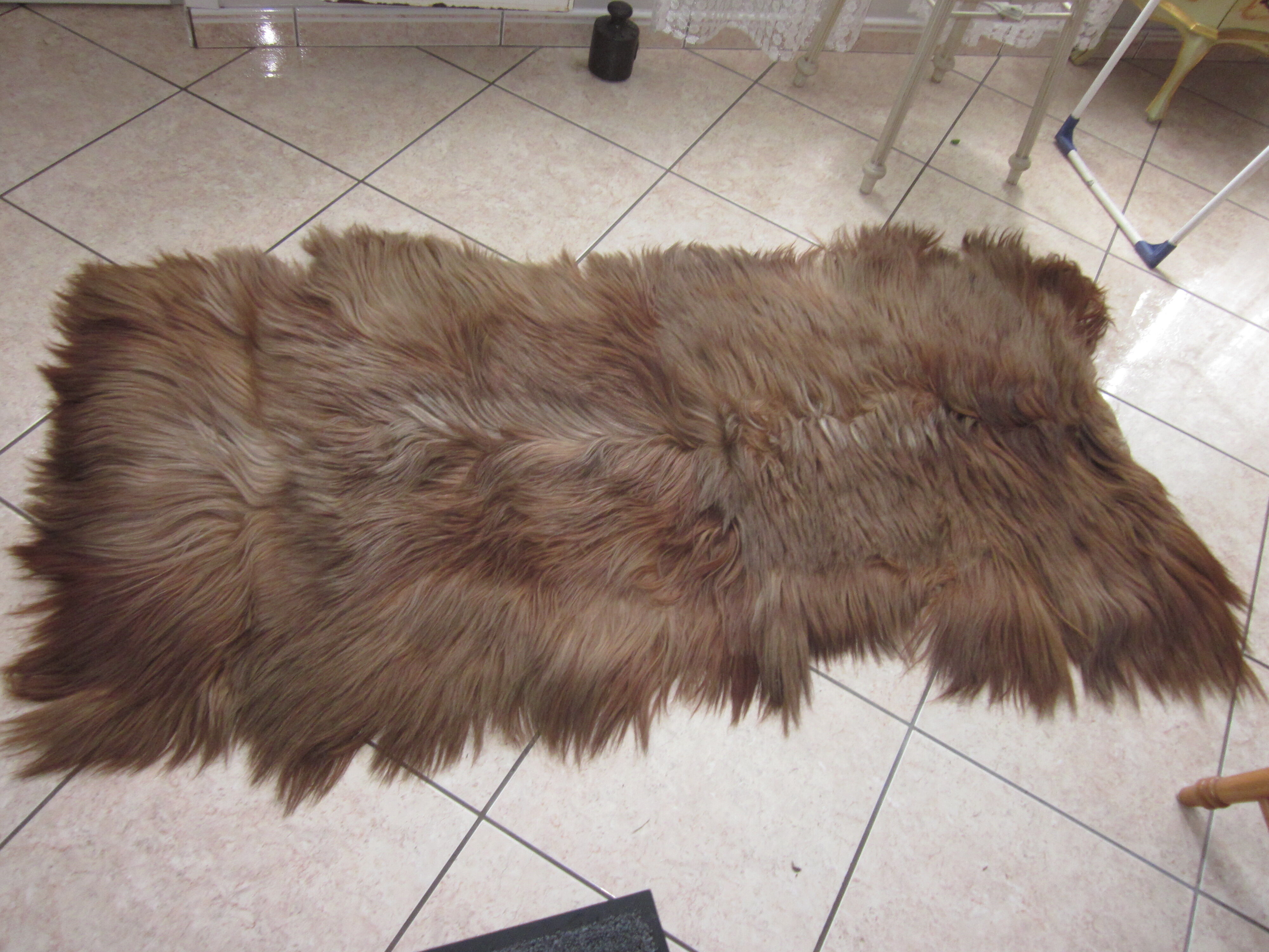 Long-haired haired hairskin carpet