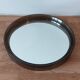 Round smoked plastic mirror 1970 Vintage.