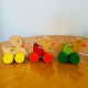 Old vintage wooden duck toy to pull
