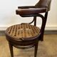 Fauteuil de bureau pivotant Thonet  en bois courbé et cannage – début XXe