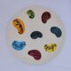 Cheese dome plate, ceramic, Elchinger, 1960s design