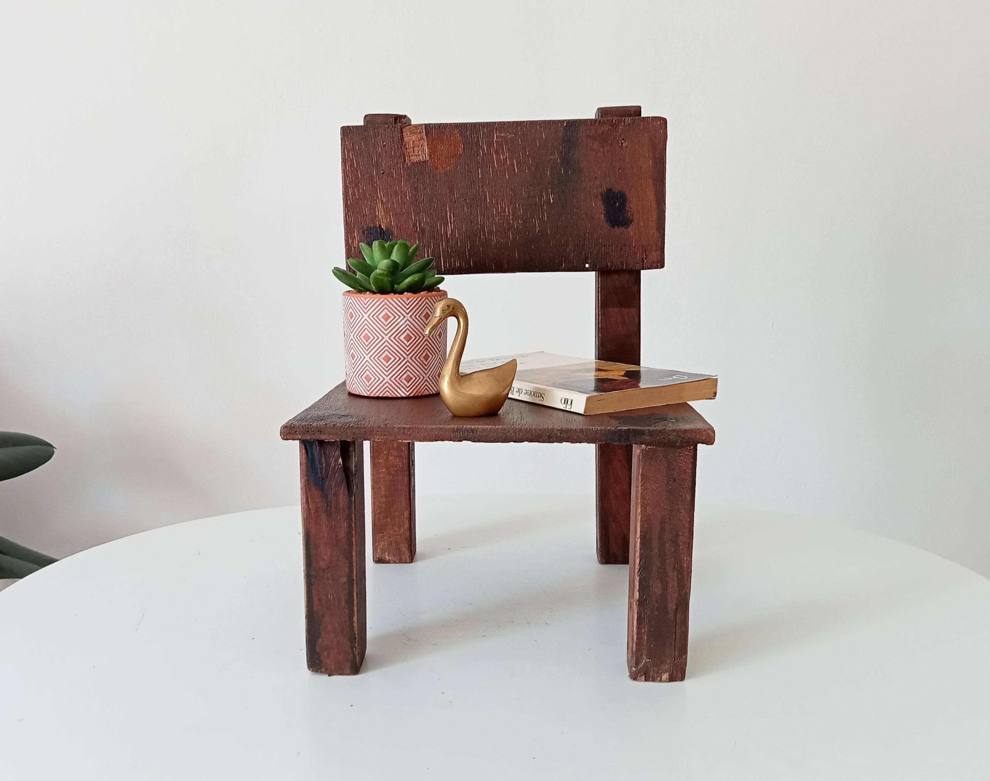Antique children's chair, folk art, early 20th century